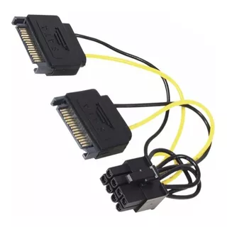 Cabo Adaptador Sata P/ Pcie 8 Pinos(6+2) Vga Placa De Vídeo