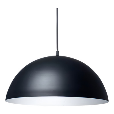 Colgante Media Esfera 40cm Negro Ideal Cocina Apto Led Fz