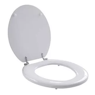 Tapa Asiento Inodoro Daccord Tauro Herrajes Metálicos Blanco