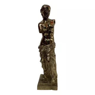 Escultura Em Bronze Vênus De Milo Antiga Decoração