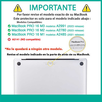 . Funda Tekku St Para Macbook Pro 16 Negra Uso Rudo A2485 