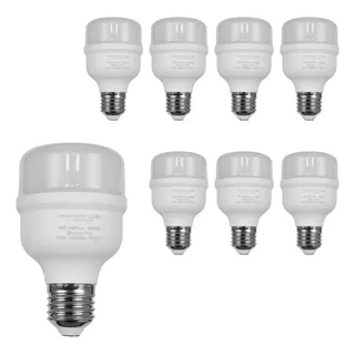 Kit 8 Lâmpadas Led Bulbo 20w 6500k E-27 Alta Potência Llum