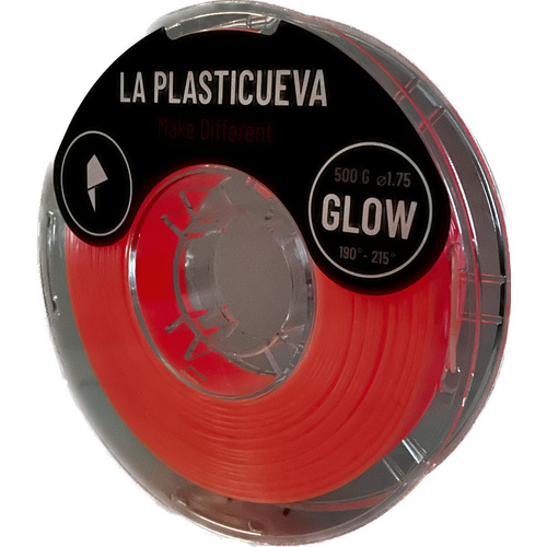 Glow 1.75 500g Filamento Pla 3d Premium Color Rojo