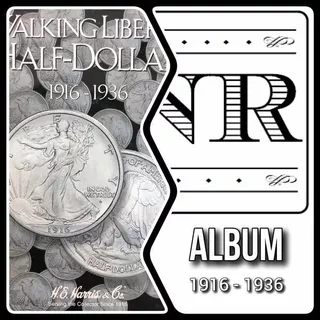 Álbum Monedas Medio Dolar Eeuu - P Y D - 1916 - 1936