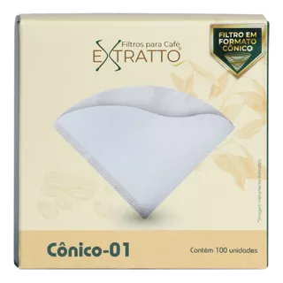 Filtro De Papel Branco Tipo Hario V60 01 200un P/ Café Coado