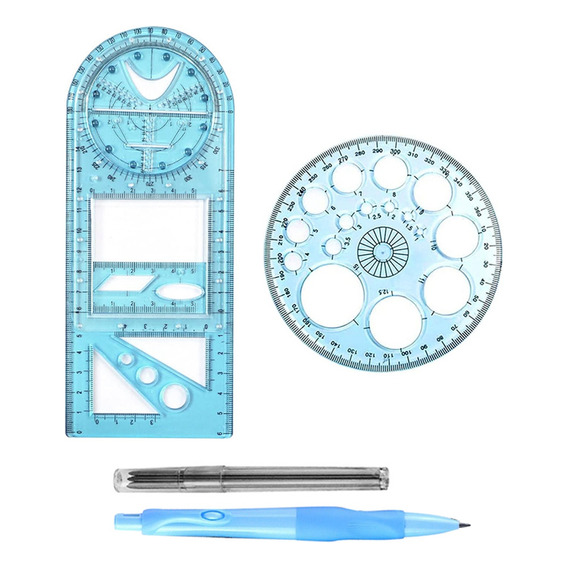 Regla Geométrica Multifuncional, Plantilla De Dibujo Geométr