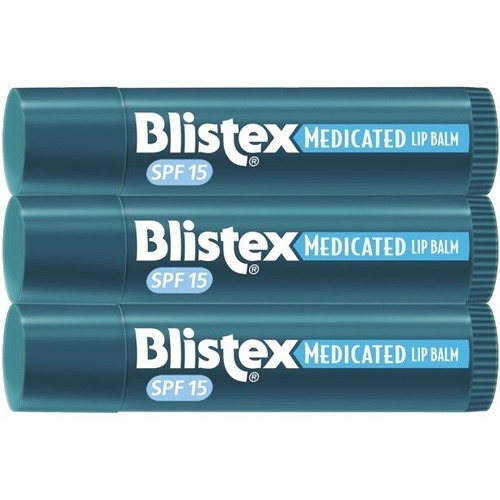 3 Blistex Med. Lip Balm Spf 15, 3 Sticks Per Pack