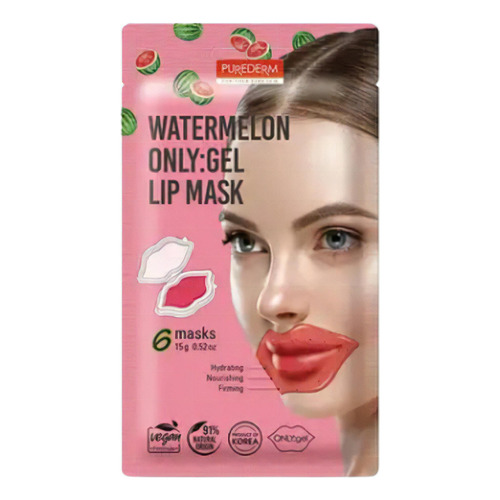Purederm Watermelon Only Gel Lip Mask 6 Unidades Tipo de piel Todo tipo de piel