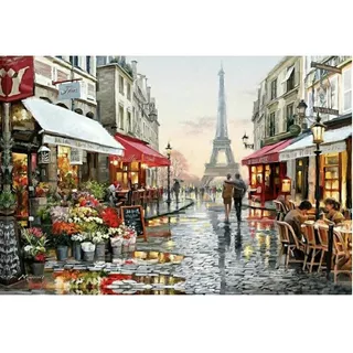 Arte 5d Diamante Paris 50x40cm Pintura Con Diamantes 5d