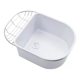 Pileta Accesorio Bacha Cocina Johnson Luxor Piaclu Color Blanco