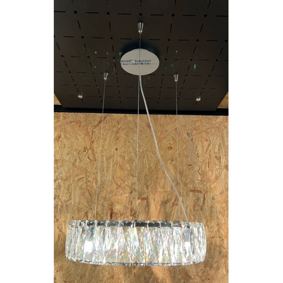 Colgante Aro Cristal Ring Ice 40cm Tensores Al Techo Pal