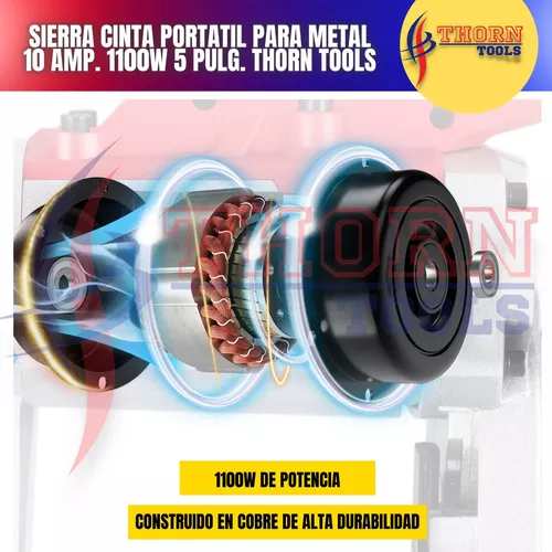 Sierra cinta portátil para metal