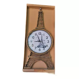 Reloj De Pared Mural Lujo Torre Eiffel París 80cm Deco Hogar
