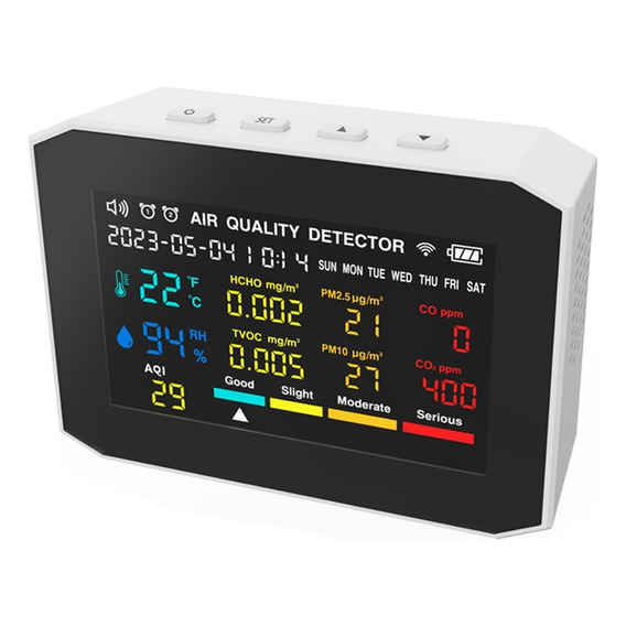 Medidor De Calidad Del Aire 9 En 1 Pm2.5 Pm10 Co Co2 Tvoc