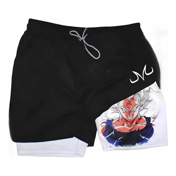 Short Gym Hombre Deportiva 4 En 1 Bolsa Celular Dragon Ball 