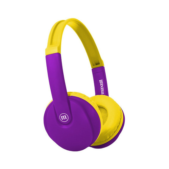 Audífono Bluetooth Inalámbrico Bt350 Amarillo/purpura Color Violeta