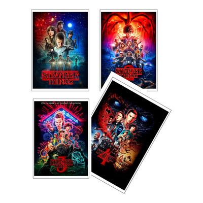 Stranger Things Set Póster Saga Completa 48x33cm