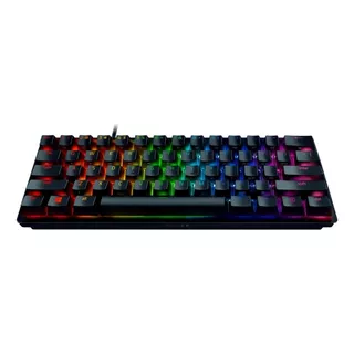 Teclado Gamer Inalámbrico Razer Huntsman Mini Qwerty Inglés Us Color Negro Con Luz Rgb