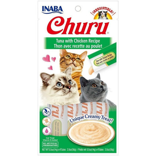 Churu Snack Cremoso Para Gatos /ciao /inaba/boxcatchile Sabor Atún/ostión