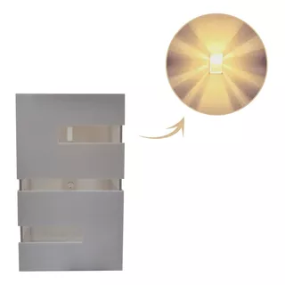 1 Arandela Massuia Externa Interna Preta/ Branca + Lâmpada Cor Branco 110v/220v