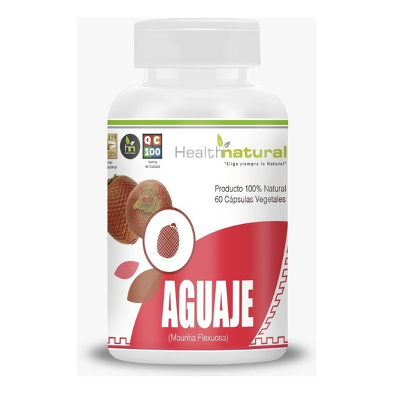 Aguaje En Capsula 60 Unidades De  500mg  Healthnatural  Nr Sabor Neutro