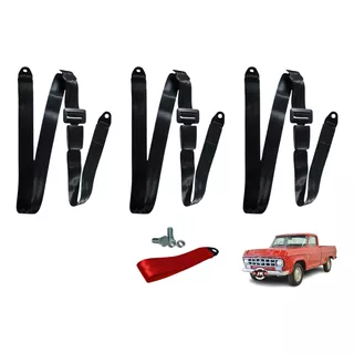 Kit Cinto De Segurança 2 Pontos C10 Chevrolet 3 Bancos