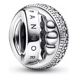 Charm Pandora Signature Logo Pavé Y Cuentas Ale 9.25