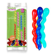 Globos Forma Tirabuzon X 12 U - Lollipop