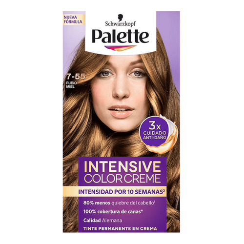 Kit Tinte Schwarzkopf Professional  Palette Palette intensive color cream tono 7-55 rubio miel para cabello
