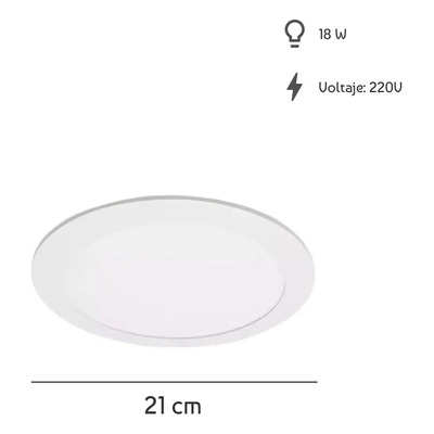 Panel Led 18w Embutir Plafon Alta Potencia Techo Garantia 