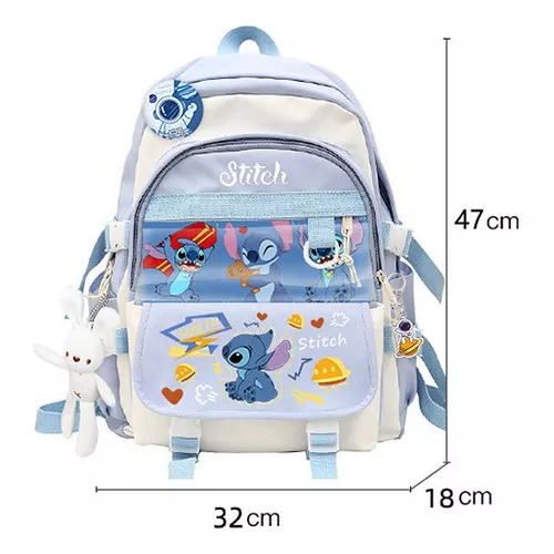 MOCHILA STITCH AZUL 38X32CM al por Mayor ≫ Plasticosur