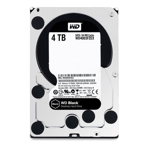 Disco duro interno Western Digital WD Black WD4003FZEX 4TB negro