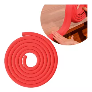 Protector De Borde Esquinero Para Bebé Bumper Seguridad 2mts Color Rojo