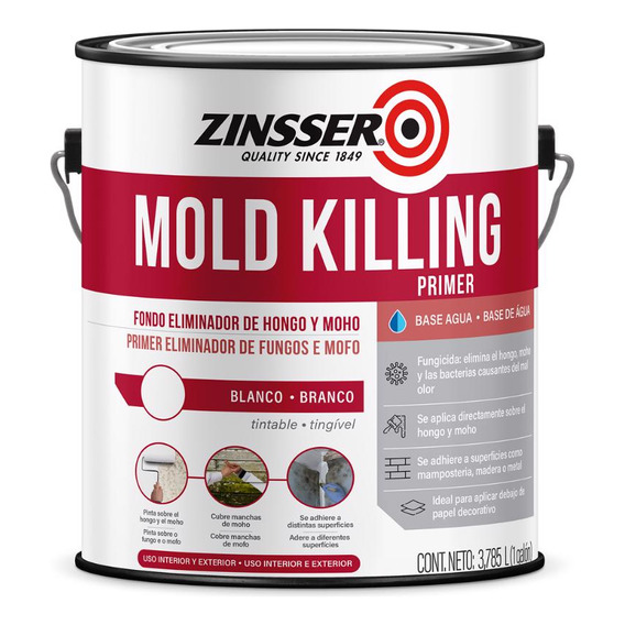 Pintura Fondo Antihongo Zinsser Mold Killing Primer 3,785l