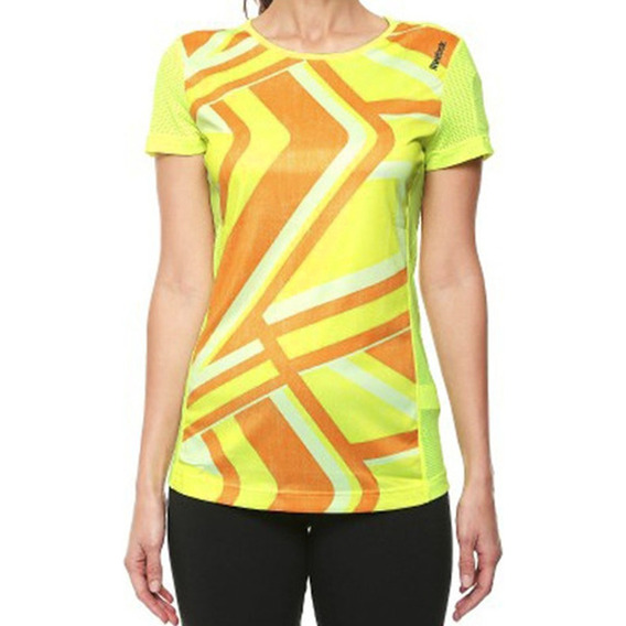 Remera Reebok Para Mujer Deportiva Re Ss Tee Strp Running