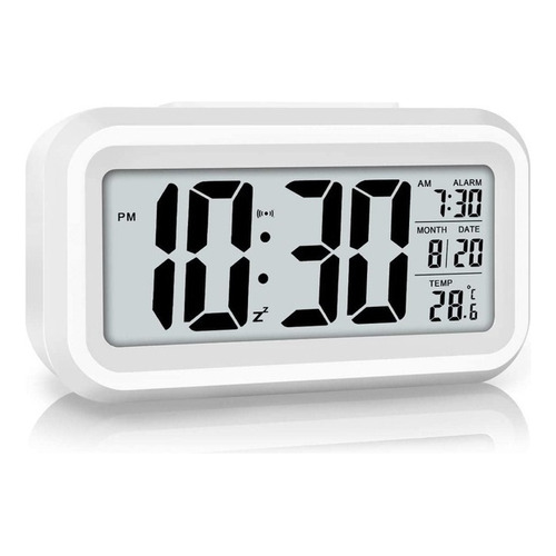 Reloj de mesa   digital MS Reloj  color blanco 