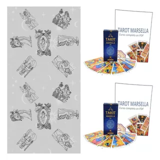 Cartas Tarot Marsella + Paño Tirada + Curso Tarot En Pdf