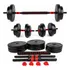 Kit Mancuernas Y Barra Con Tope A Rosca 25 Kg Discos Pvc