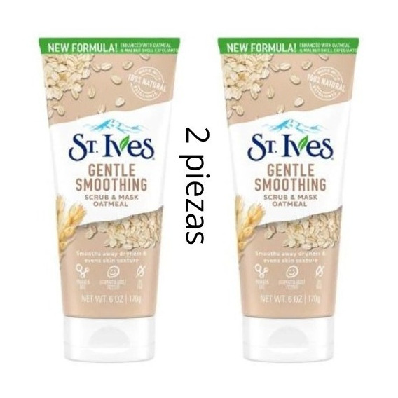 Exfoliante Facial, Suavizante, Con Avena, St Ives 2 Pzas