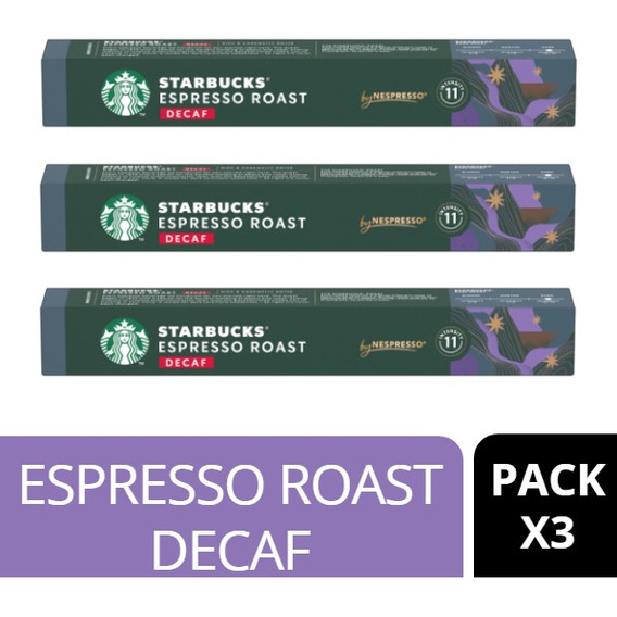 Cápsula Café Starbucks Nespresso Espresso Roast Decaf 57gx3