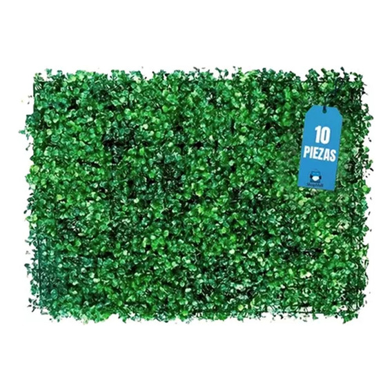 Muro Verde Follaje Artificial Sintético 10 Pzs Por Paquete Shopmall