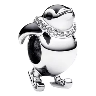 Pandora Charm Pingüino Esquiando