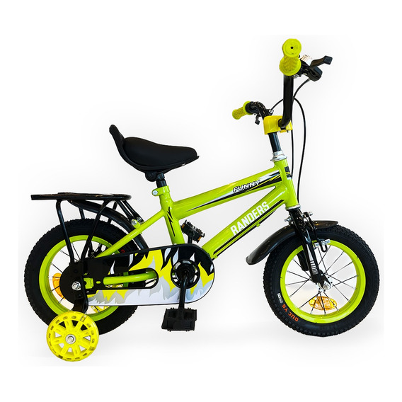 Bicicleta Infantil Niños Rodado 12 Randers Funny Powerforce Color Verde