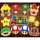 Kit Imprimible - Photo Booth - Props - Fiesta Mario Bross