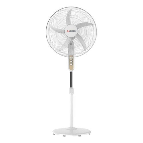 Ventilador De Pie James Blanco 3 Velocidades 70w Vp 20 M Cantidad de aspas 5 Aspas Blancas Diámetro 50 cm Frecuencia 50 Hz Material de las aspas Plástico