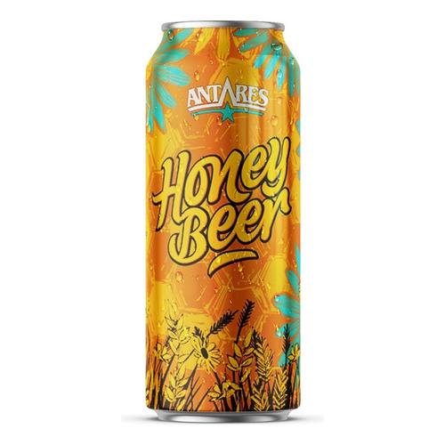 Cerveza Antares Honey Beer rubia en lata de 473mL