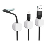 Organizador Pasa Cables Blanco X 3 Adhesivo Diseño Oficina