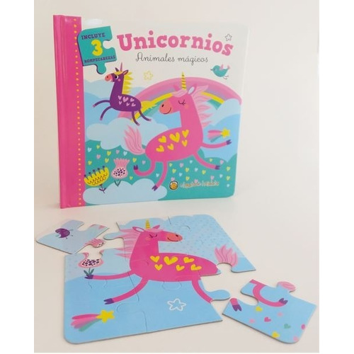 Libro De Unicornios Interactivo. Incluye 3 Rompecabezas