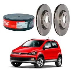  Par Disco Freio Dianteiro Trw Crossfox 1.6 2015 A 2018