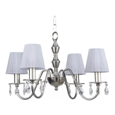 Lampara Colgante Moderna Araña Pantallas Clasica 4 Luces Lsi